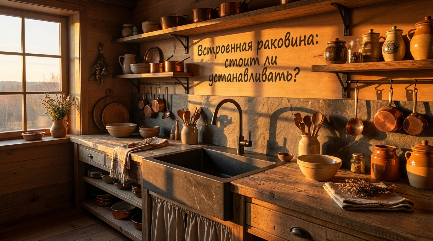 Интегрированная мойка, установленная под столешницу на современной кухне