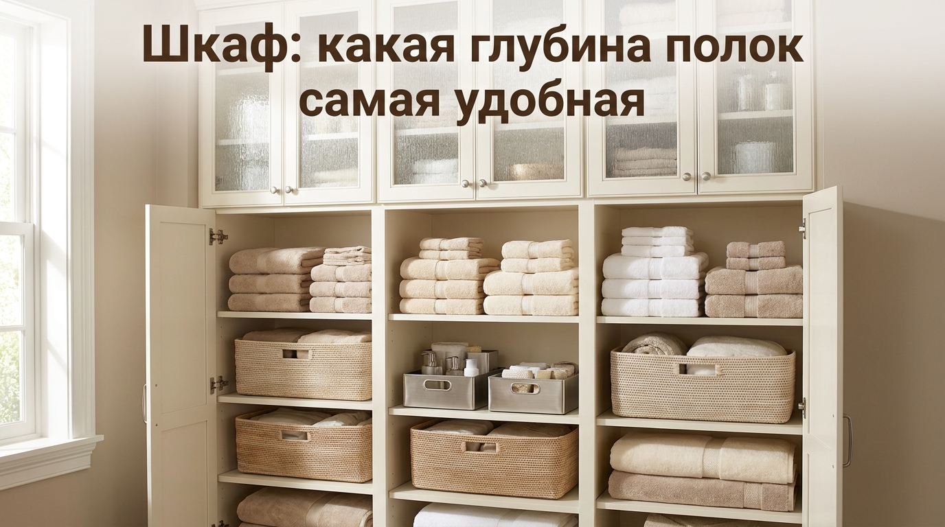 Шкаф для белья с организованными полками оптимальной глубины