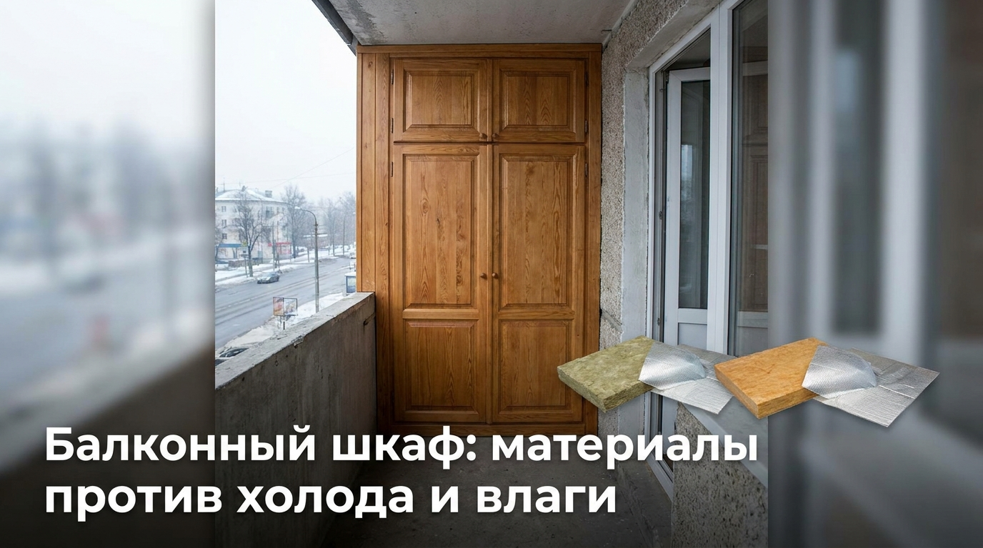 Самодельный шкаф на балконе из материалов устойчивых к влаге и перепадам температур
