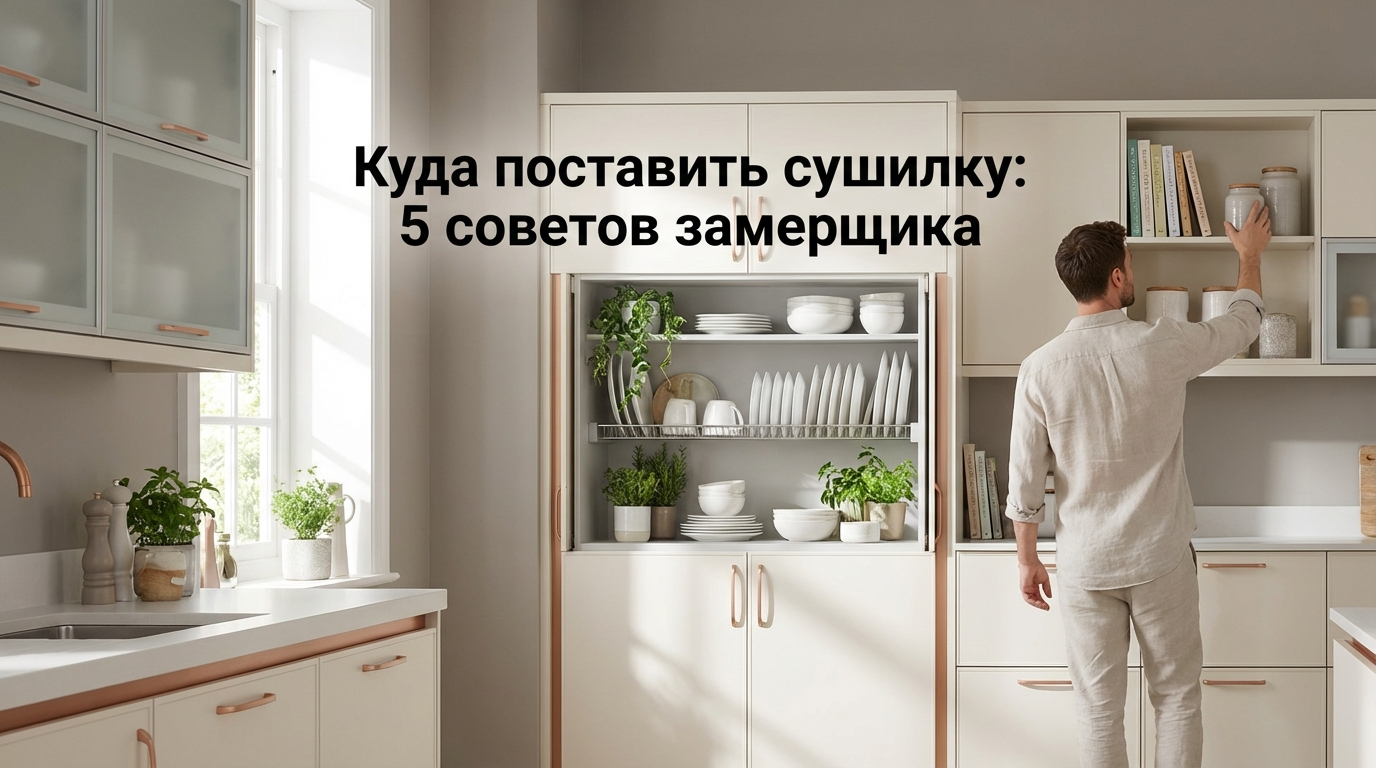 Двухуровневая металлическая сушилка для посуды, встроенная в кухонный шкаф