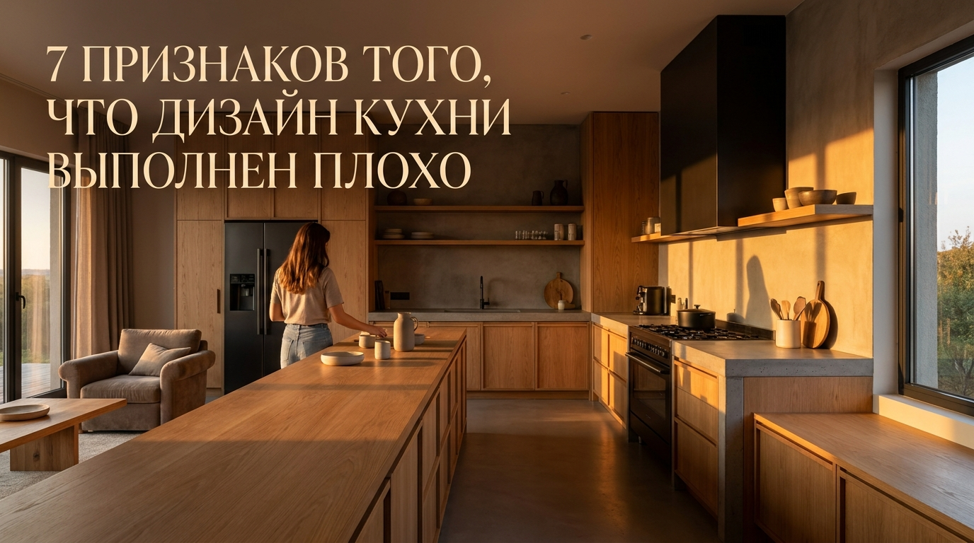 Пример непродуманного проекта кухни с техническими ошибками