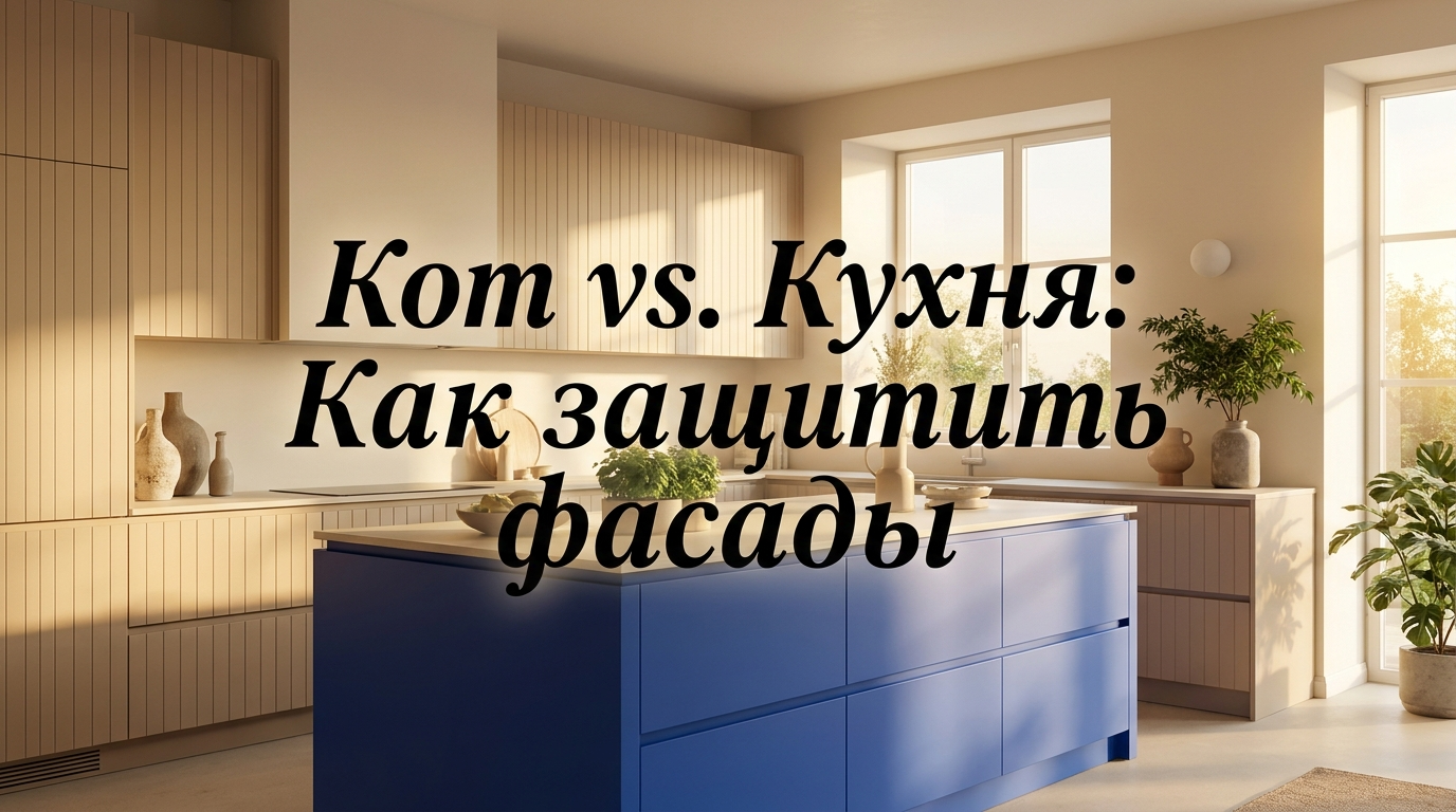 Защита мебельных фасадов кухни от царапин когтей и шерсти животных