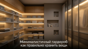 Система хранения вещей в капсульном гардеробе для минималиста