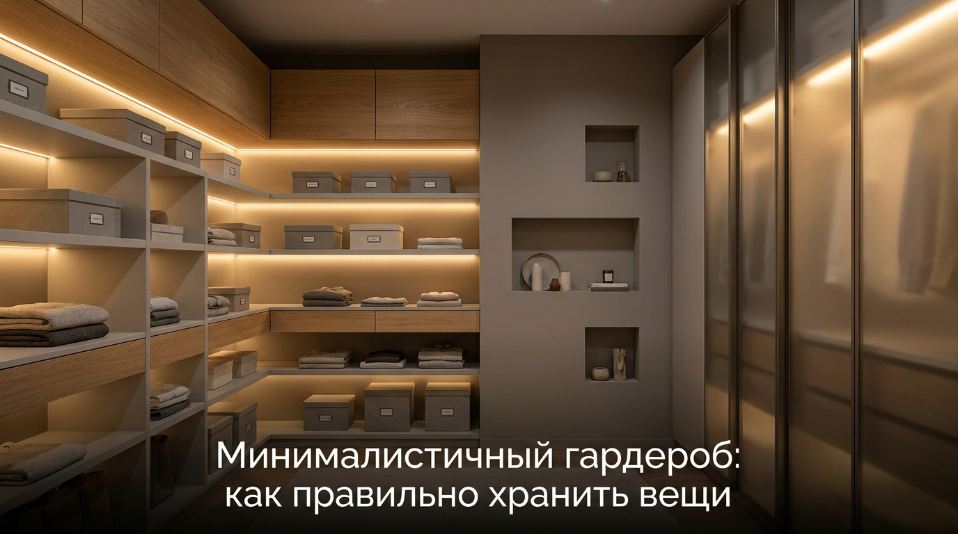 Система хранения вещей в капсульном гардеробе для минималиста