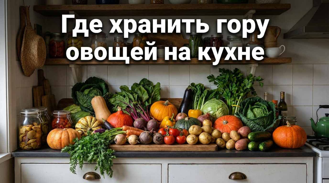 Системы хранения свежих овощей на современной кухне для веганов и сыроедов