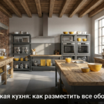 Интерьер кухни домашнего кондитера с удобной рабочей зоной и организованным хранением ингредиентов